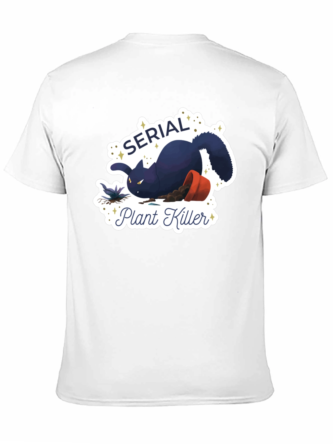 Serial Plant Killer Cat Graphic T-Shirt