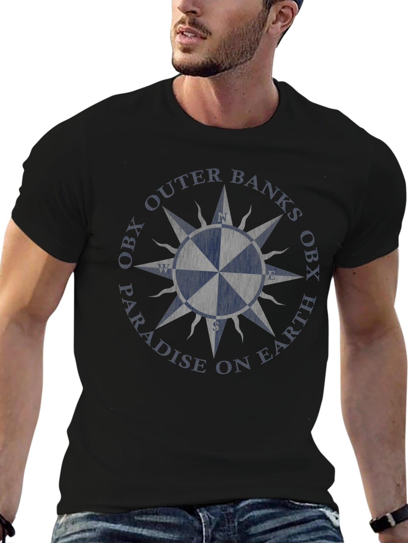 OBX Outer Banks Compass Graphic T-Shirt