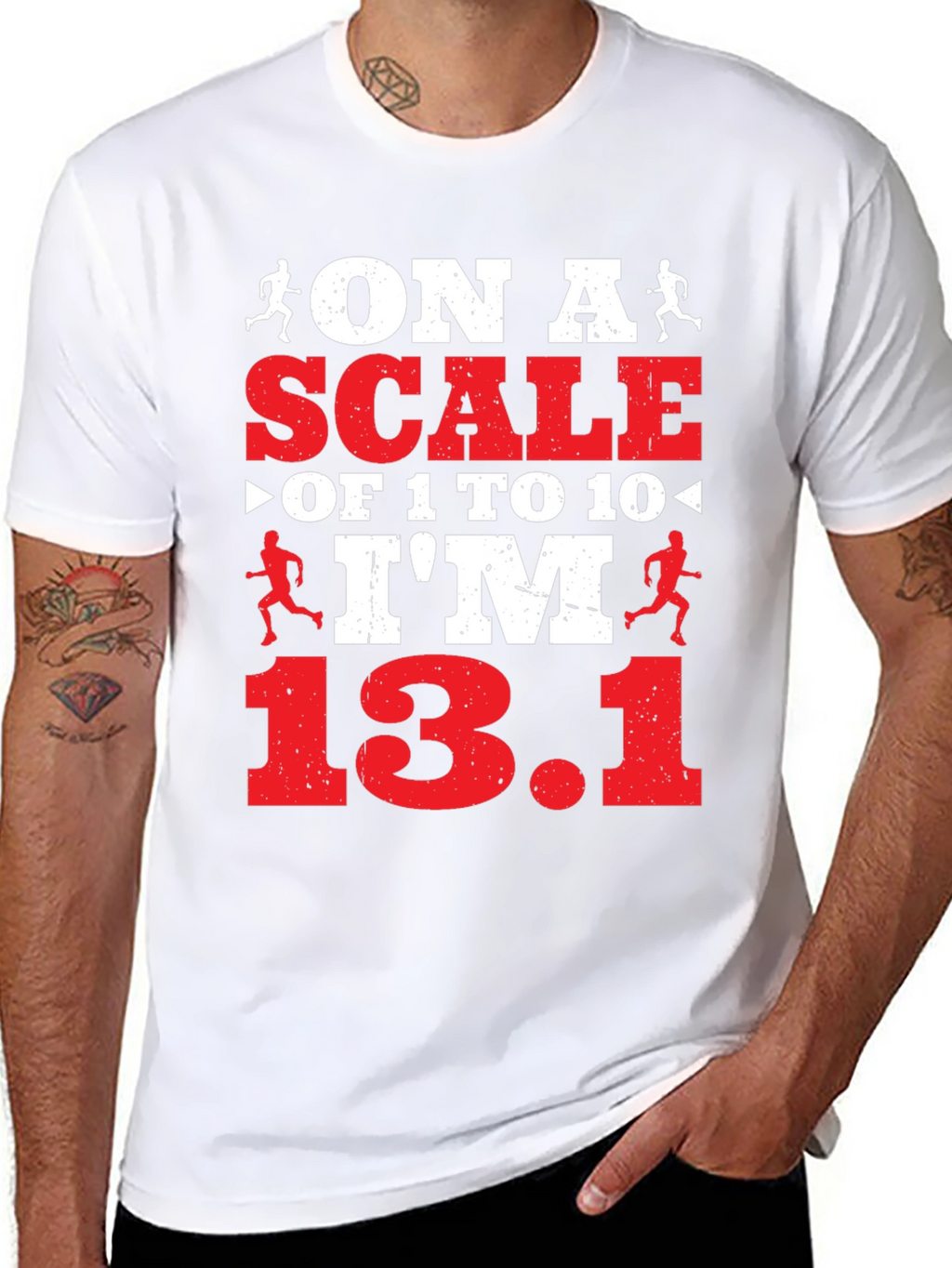 On a Scale Funny Running T-Shirt
