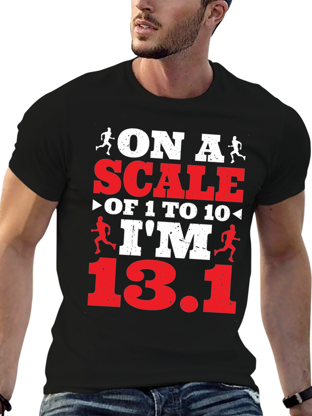 On a Scale Funny Running T-Shirt