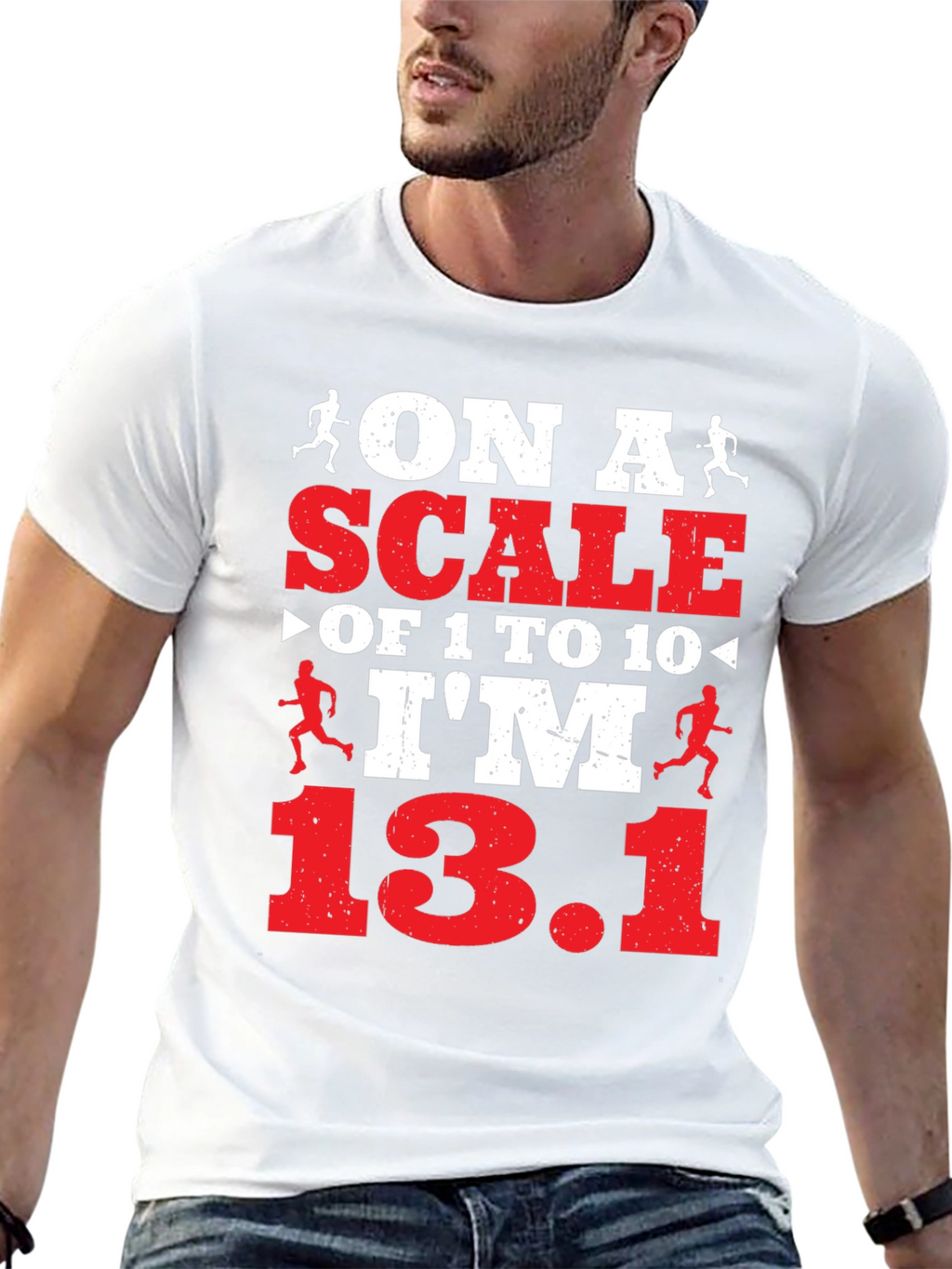 On a Scale Funny Running T-Shirt
