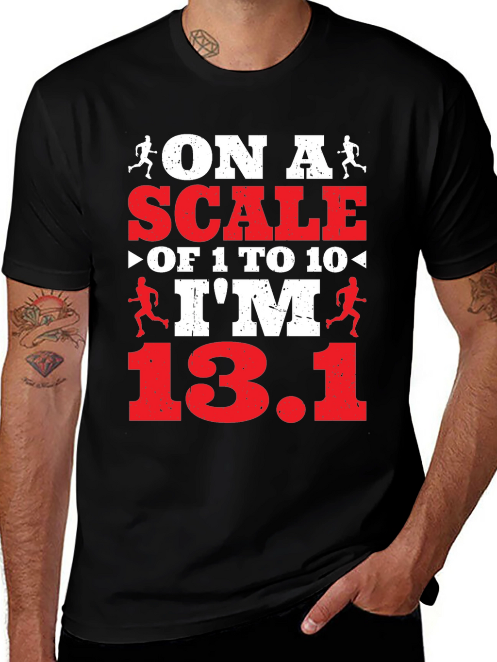 On a Scale Funny Running T-Shirt