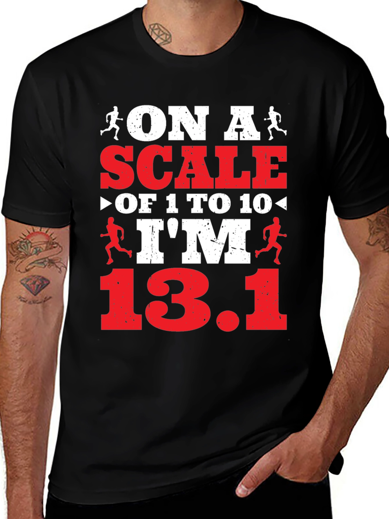 On a Scale Funny Running T-Shirt