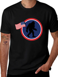 American Bigfoot Patriotic Graphic Tee