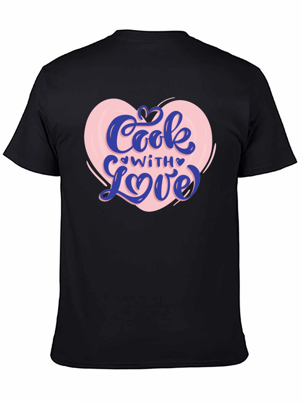 Cook With Love Graphic T-Shirt - Black