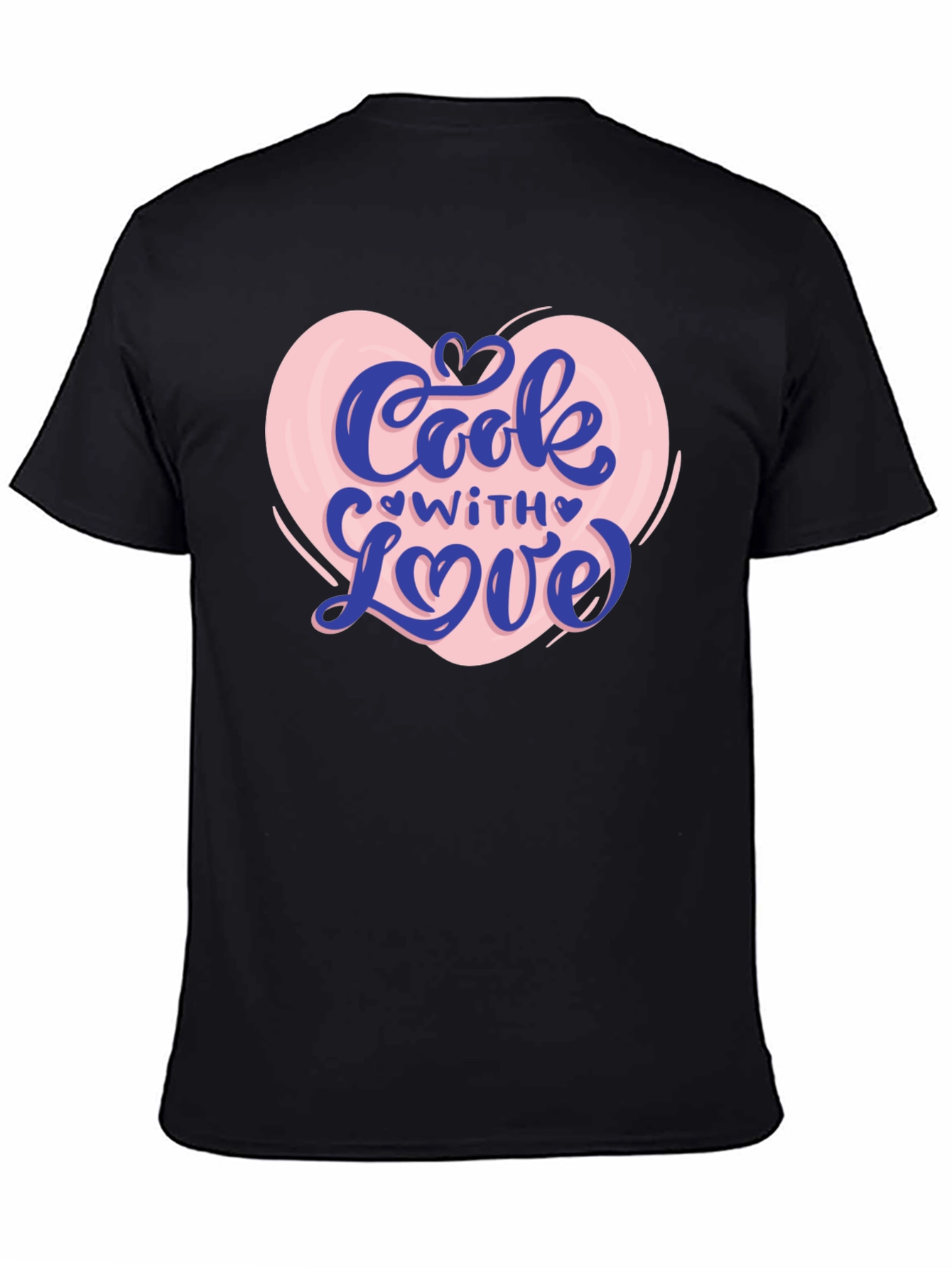 Cook With Love Graphic T-Shirt - Black