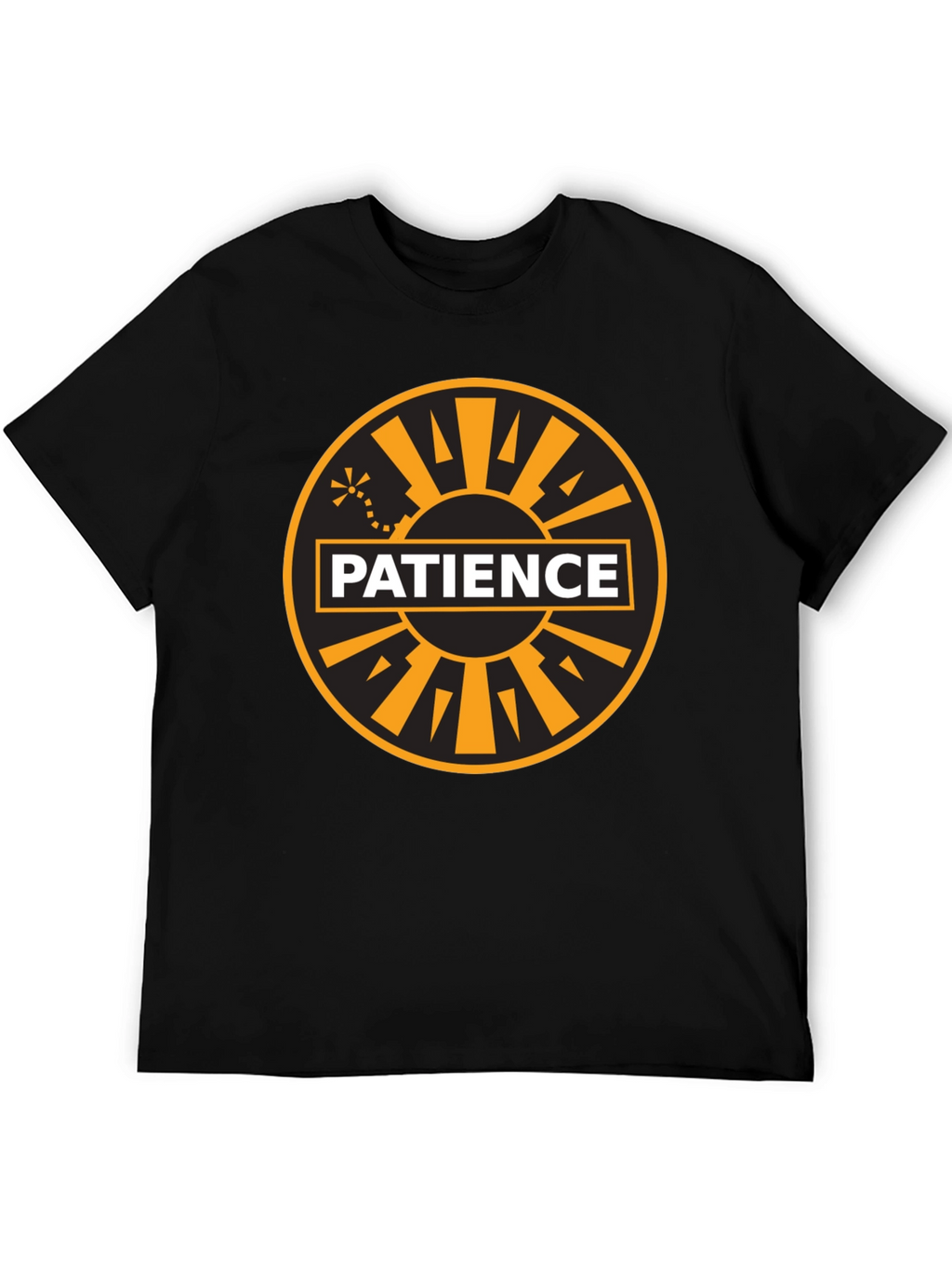 Patience Graphic Tee - Black Cotton Blend