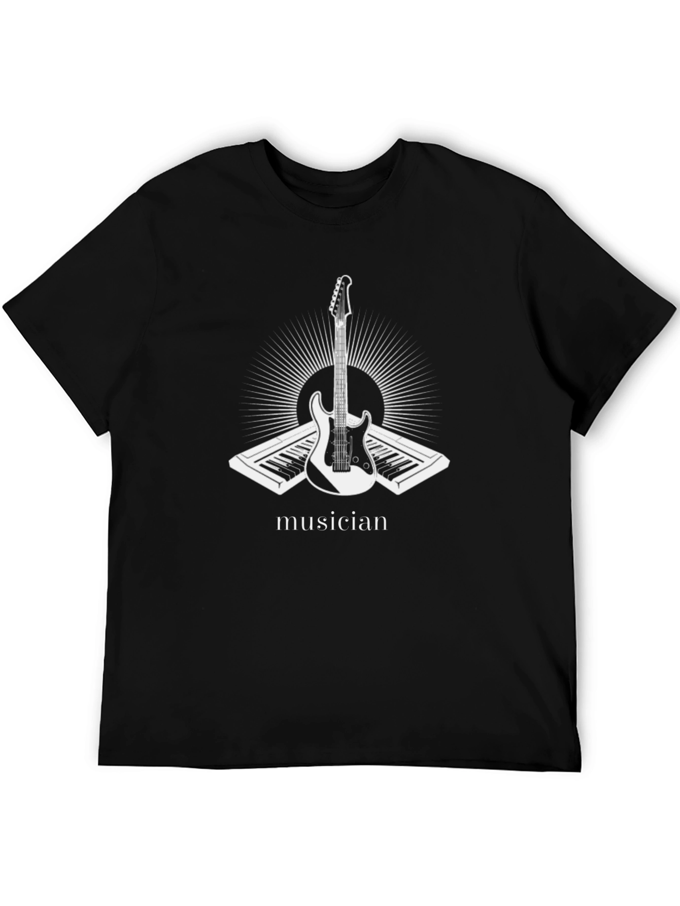 Musician Graphic T-Shirt - Black Cotton Tee