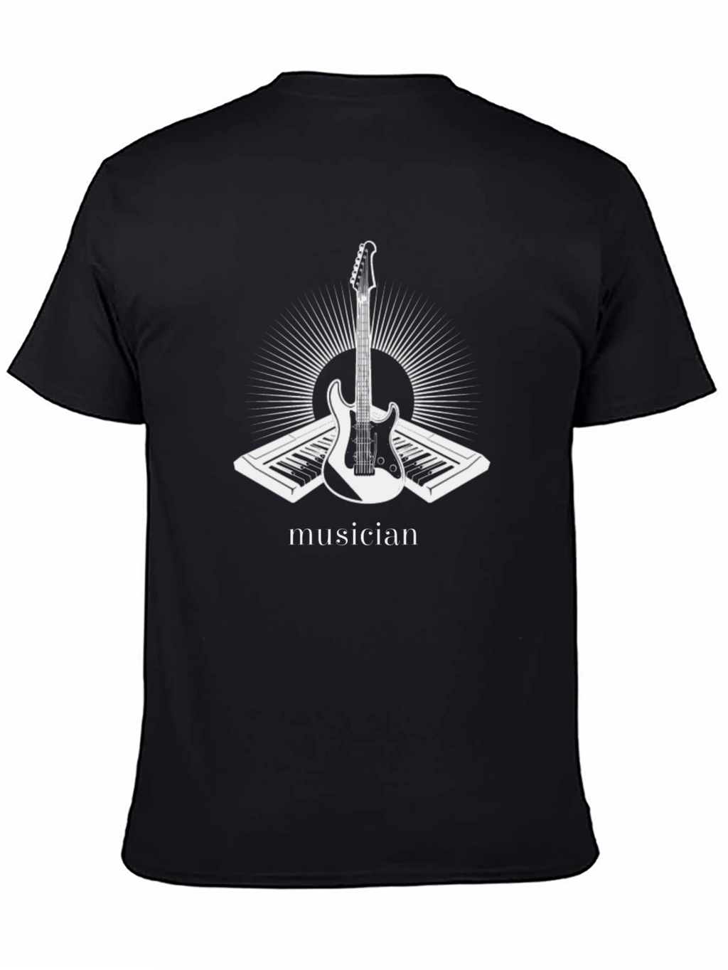 Musician Graphic T-Shirt - Black Cotton Tee
