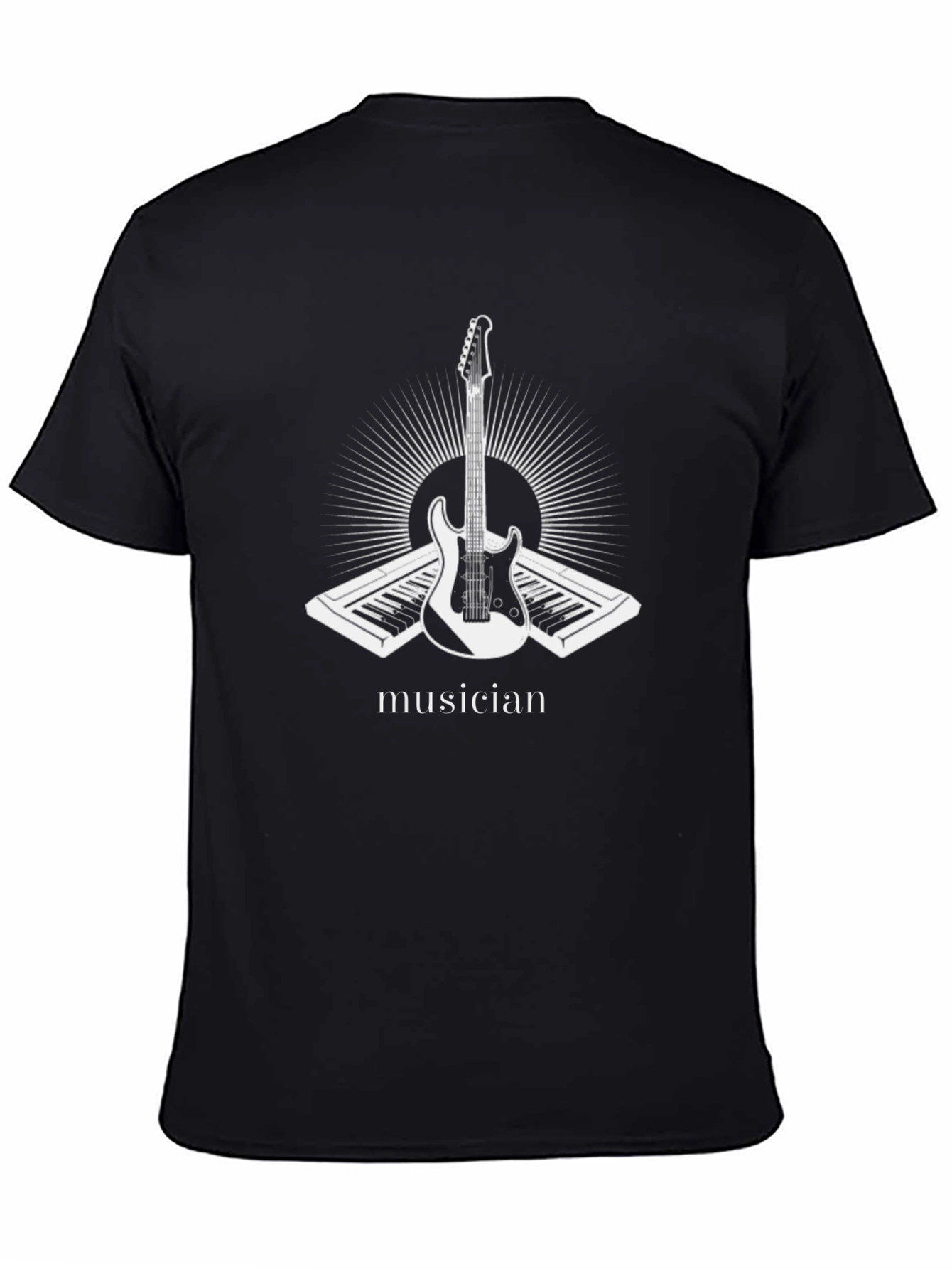 Musician Graphic T-Shirt - Black Cotton Tee