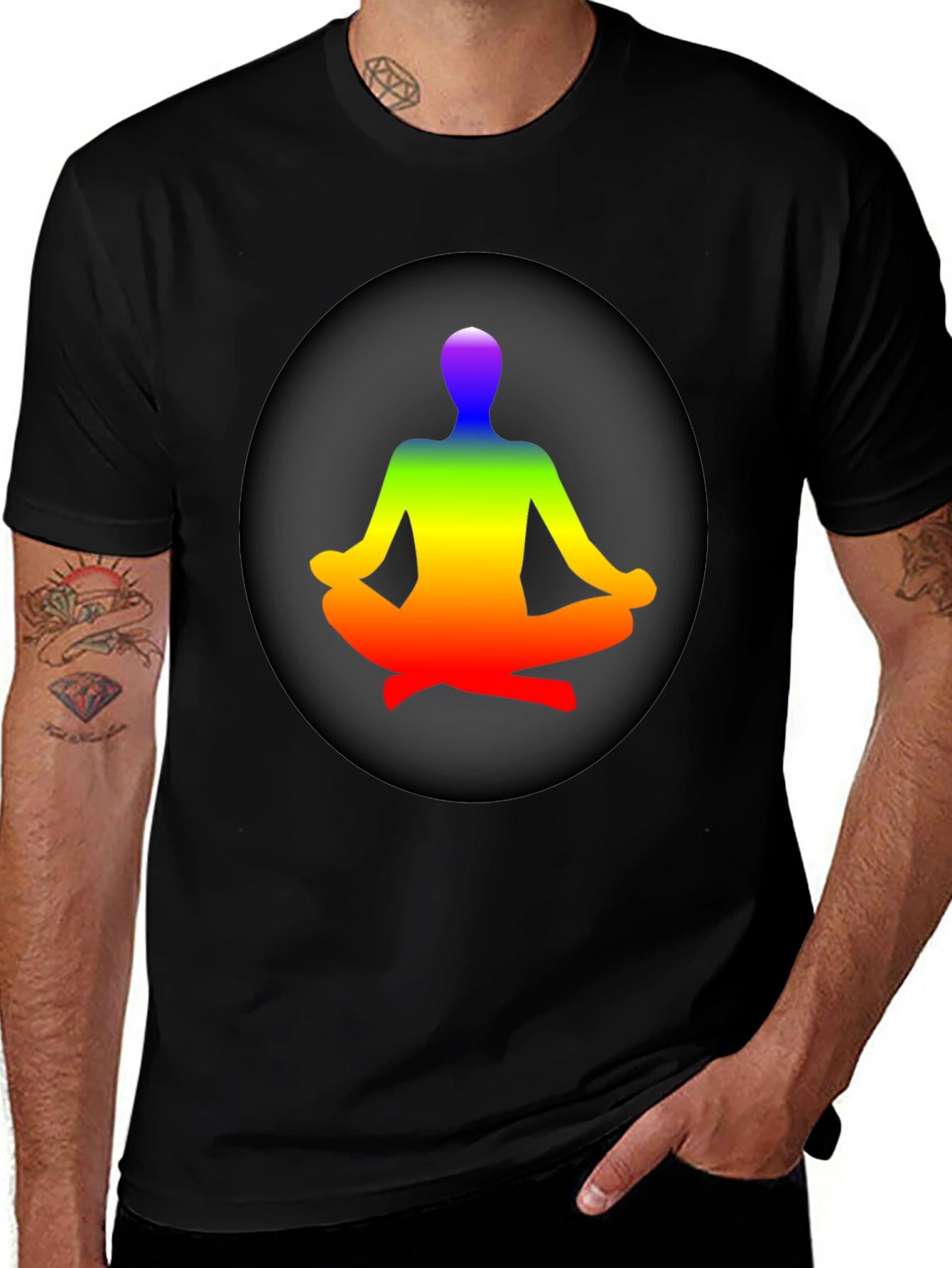 Rainbow Meditation T-Shirt - Zen Style