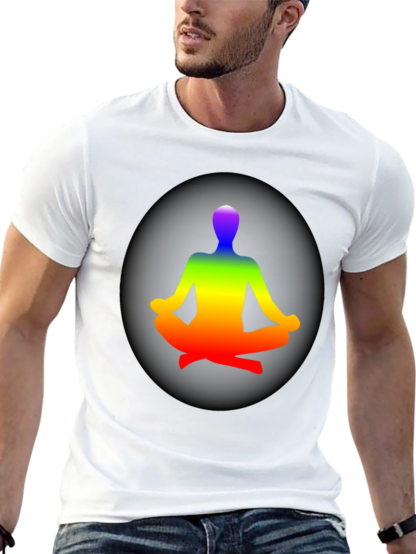 Rainbow Meditation T-Shirt - Zen Style