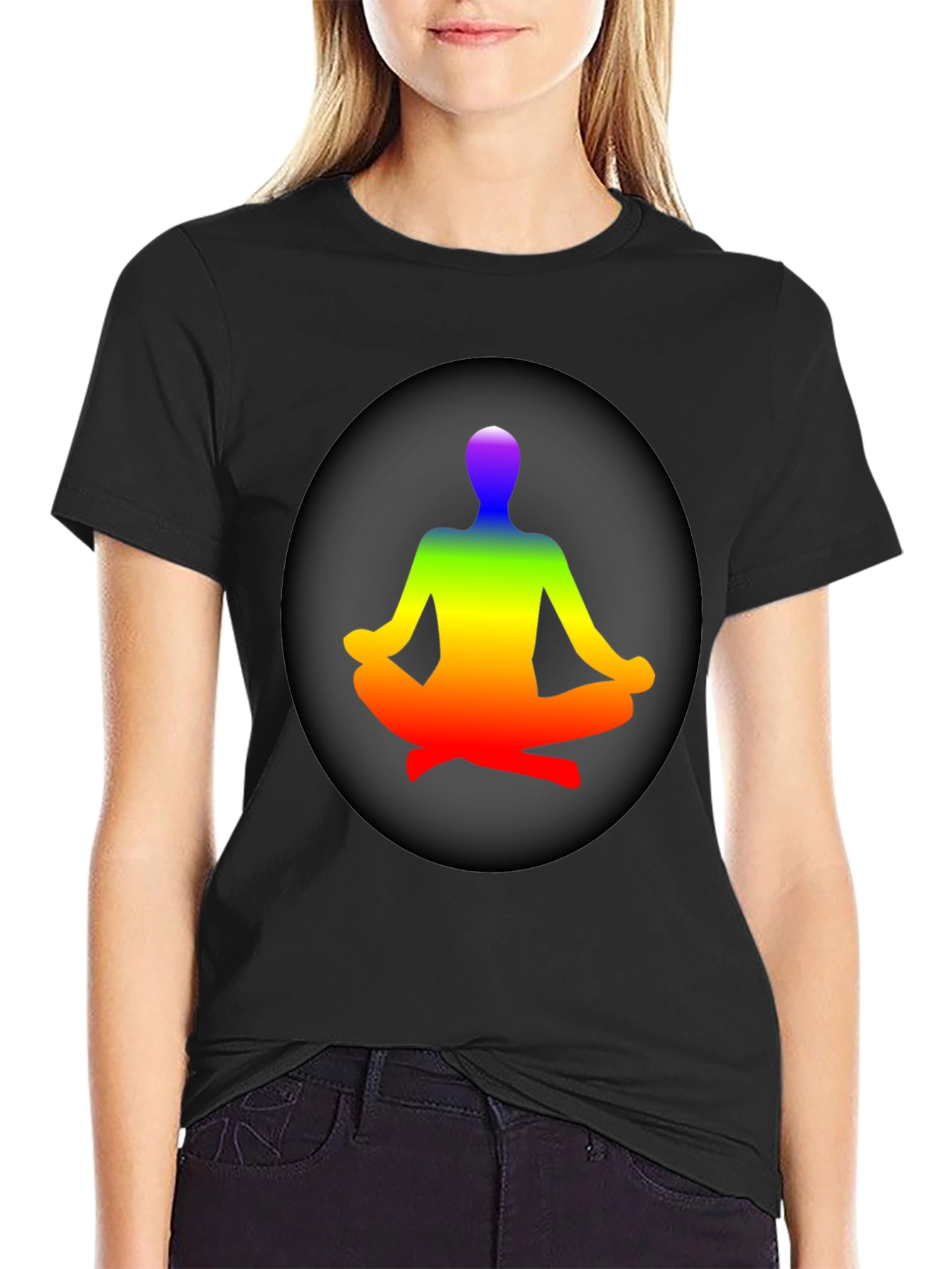 Rainbow Meditation T-Shirt - Zen Style