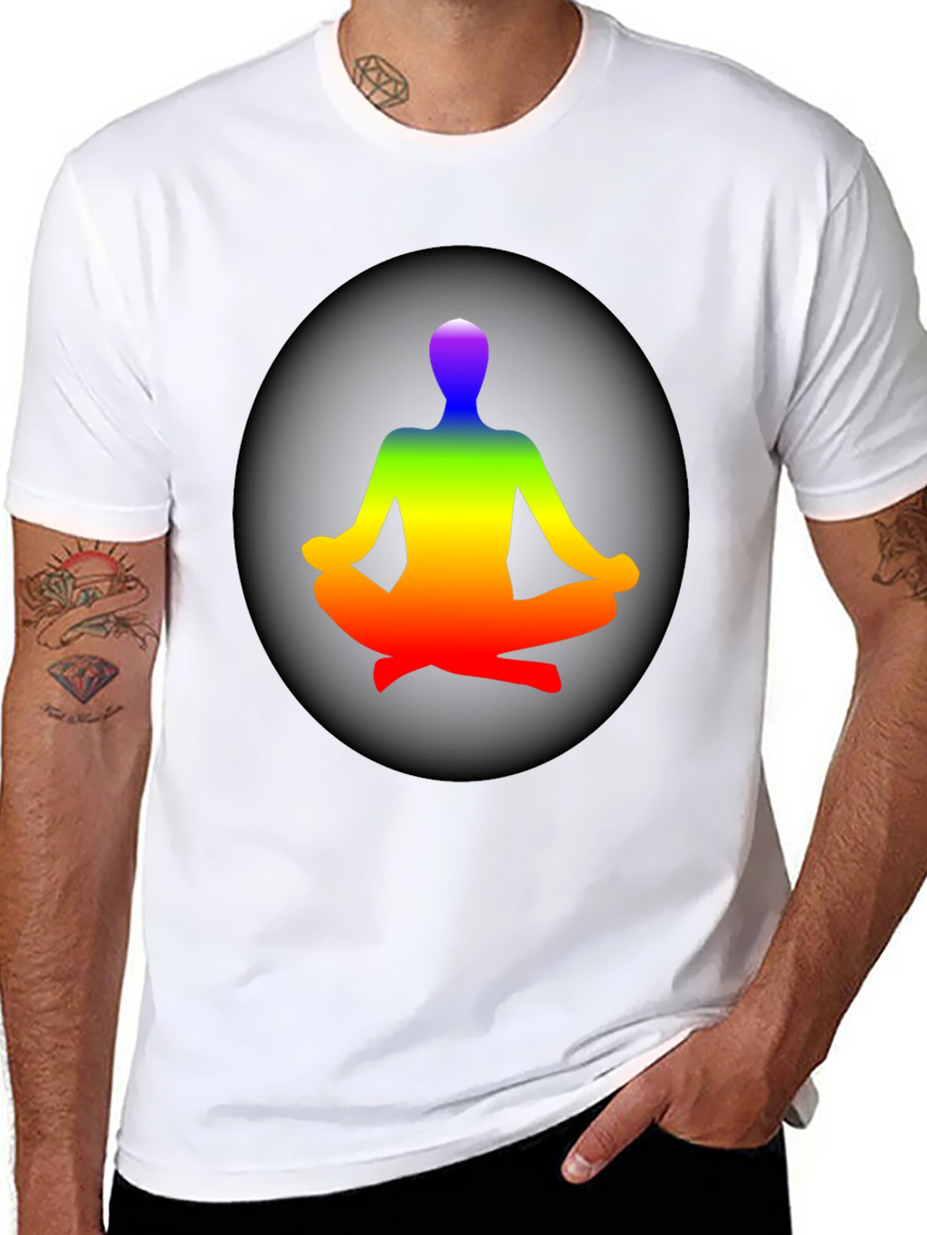 Rainbow Meditation T-Shirt - Zen Style