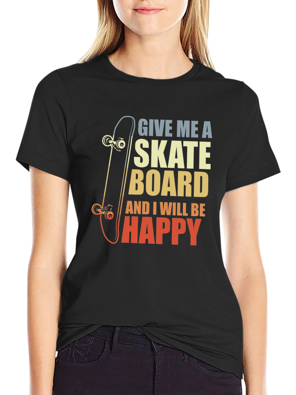 Skateboard Lover Graphic Tee - Give Me A Skateboard