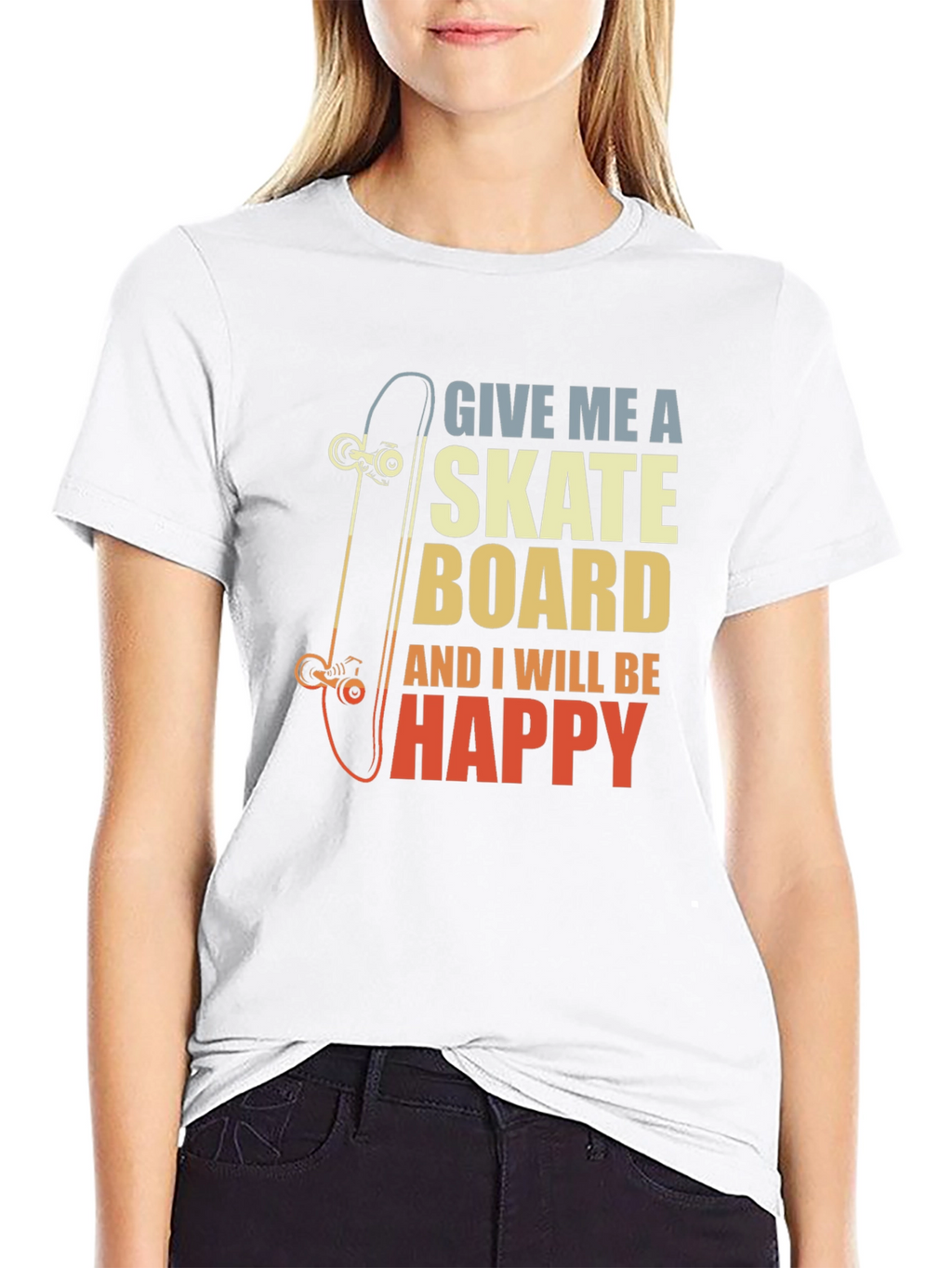 Skateboard Lover Graphic Tee - Give Me A Skateboard