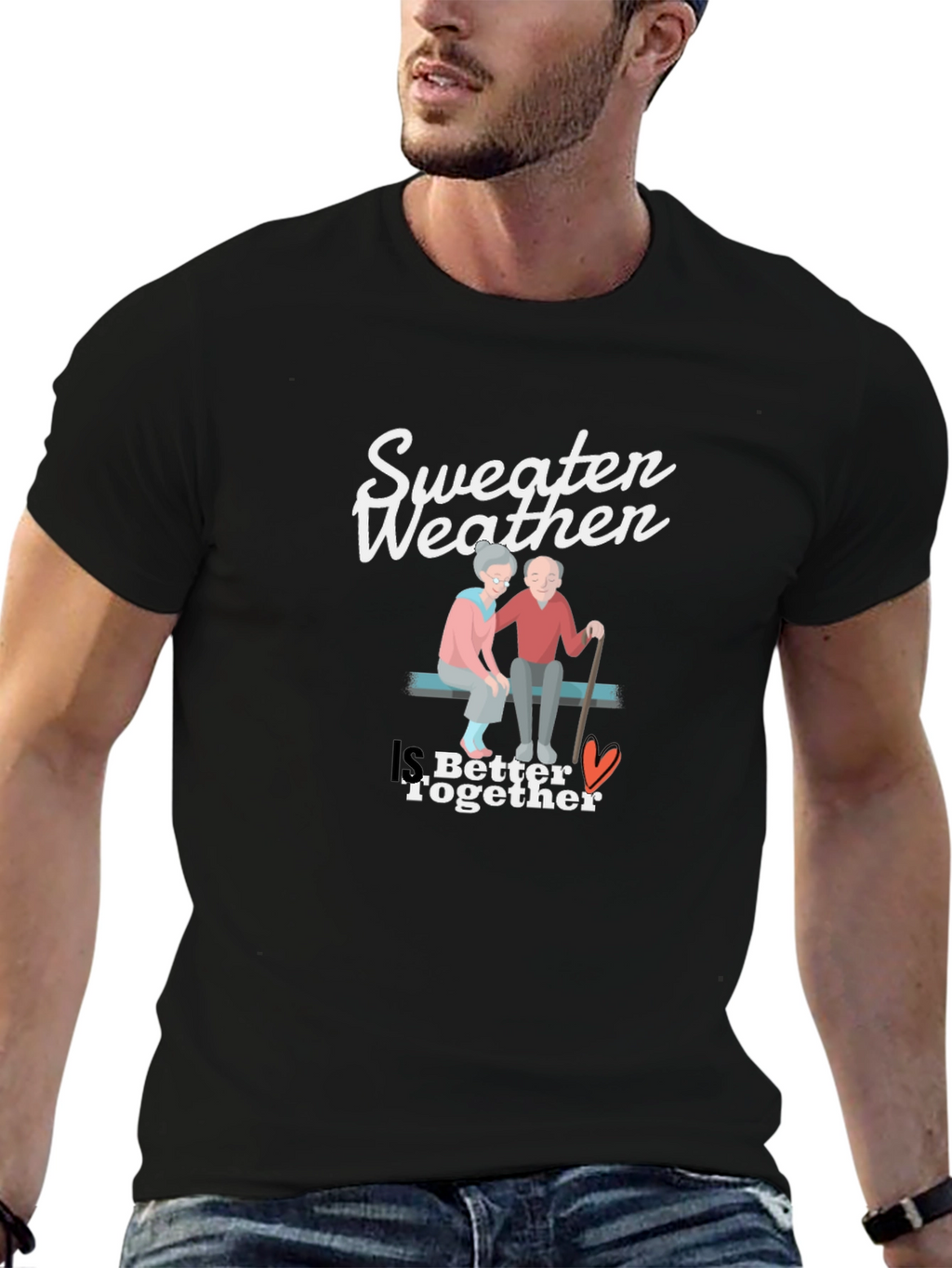Sweeten Weather Couple T-Shirt - Better Together Design