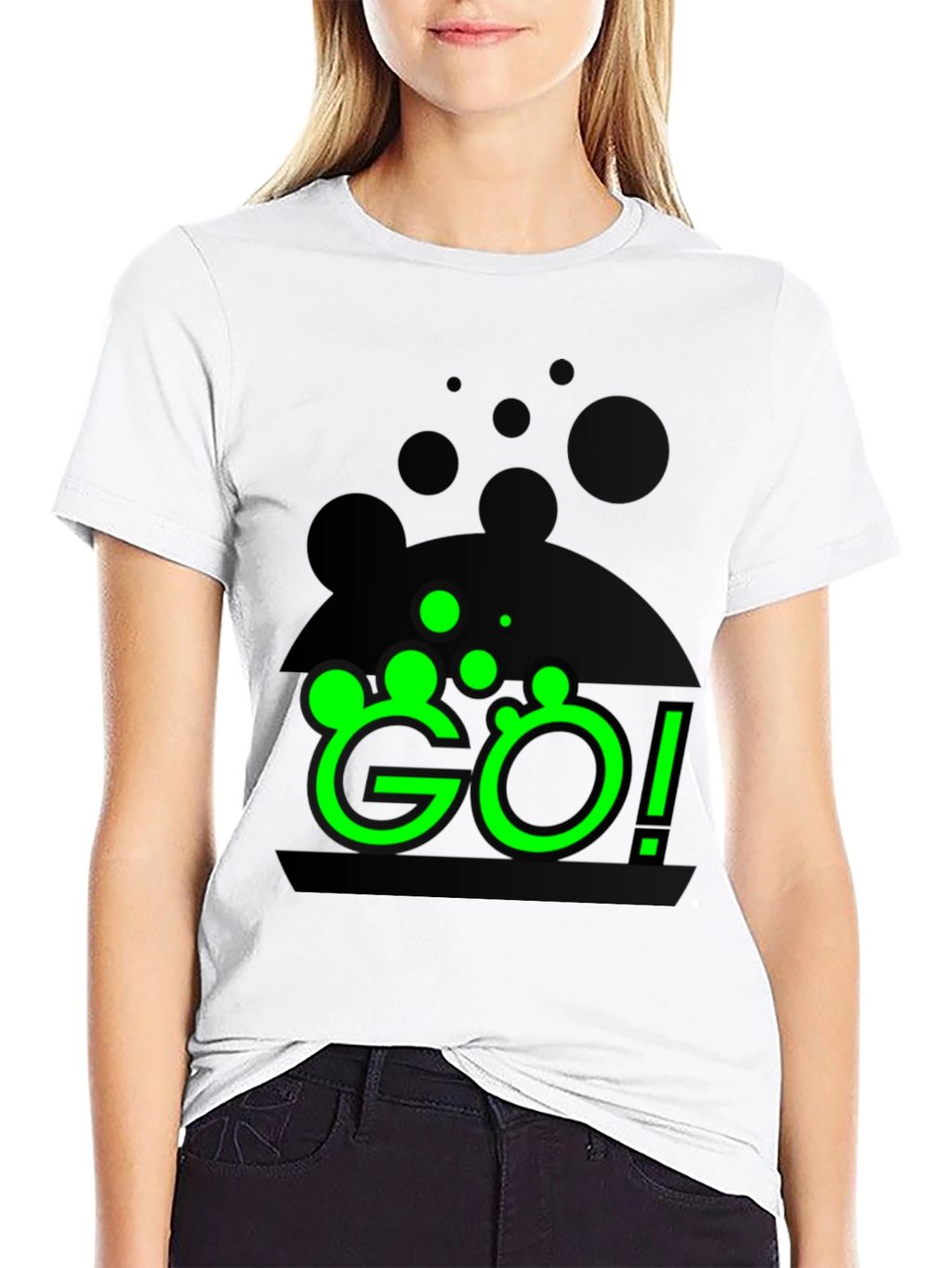 Go! Black Graphic Tee