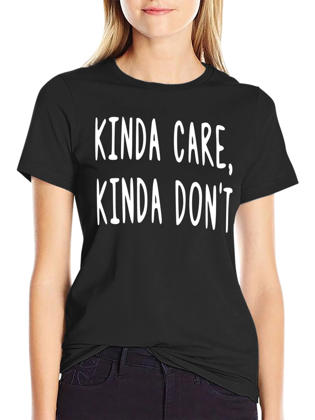 Kinda Care Kinda Dont T-Shirt Funny Slogan Tee