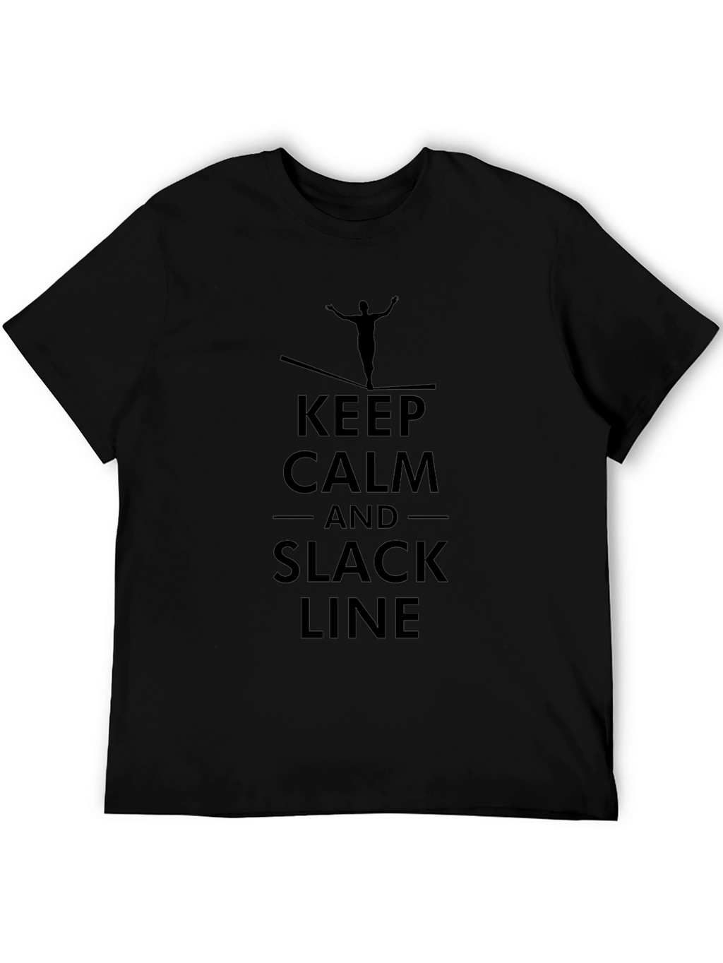 Keep Calm and Slack Line T-Shirt - Black