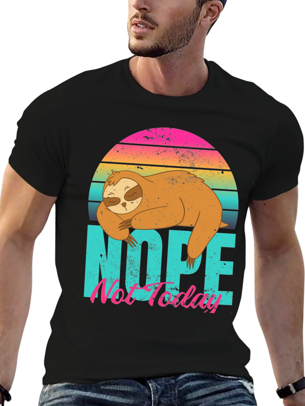 Nope Not Today Sloth Graphic Tee