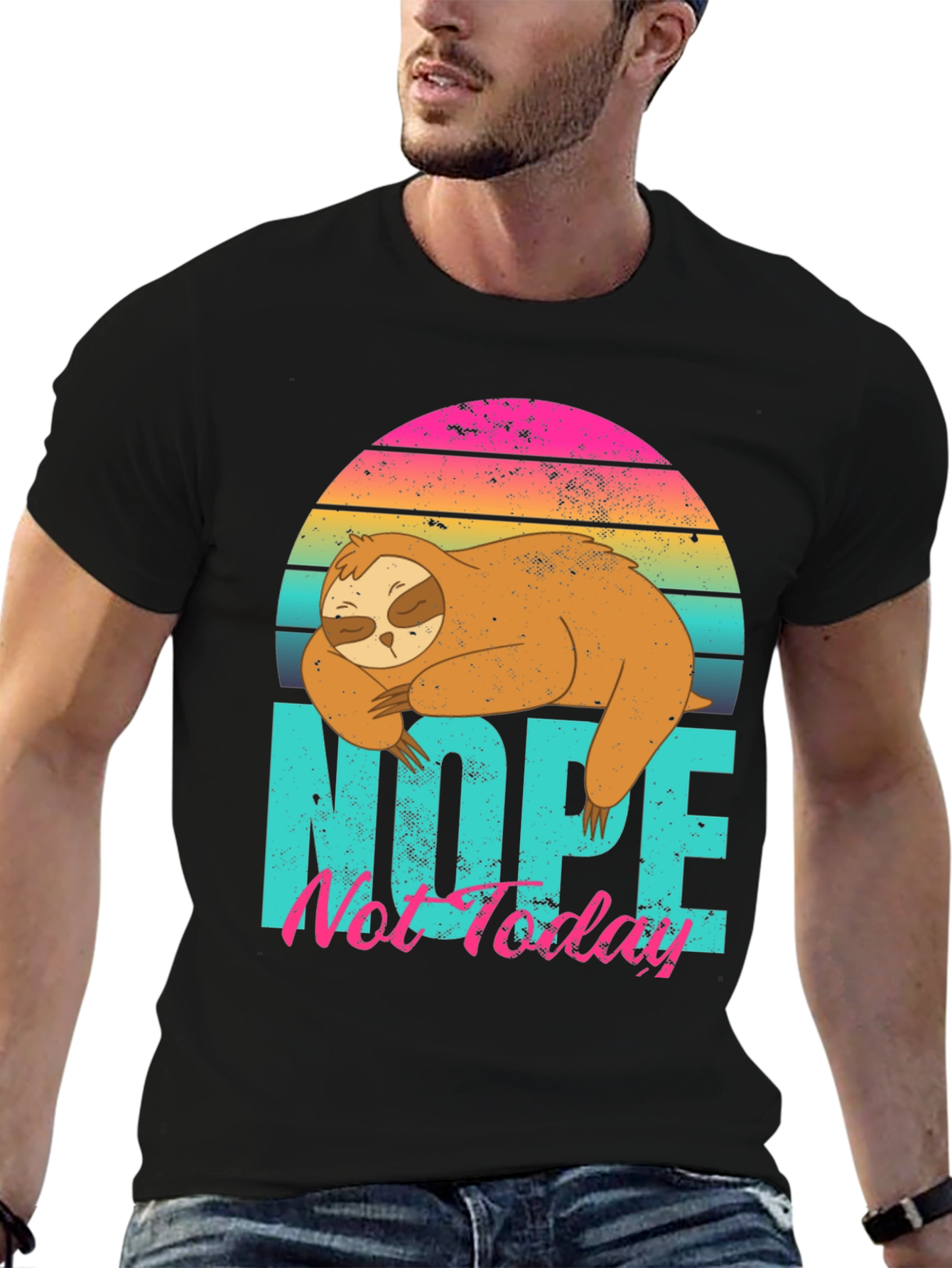 Nope Not Today Sloth Graphic Tee