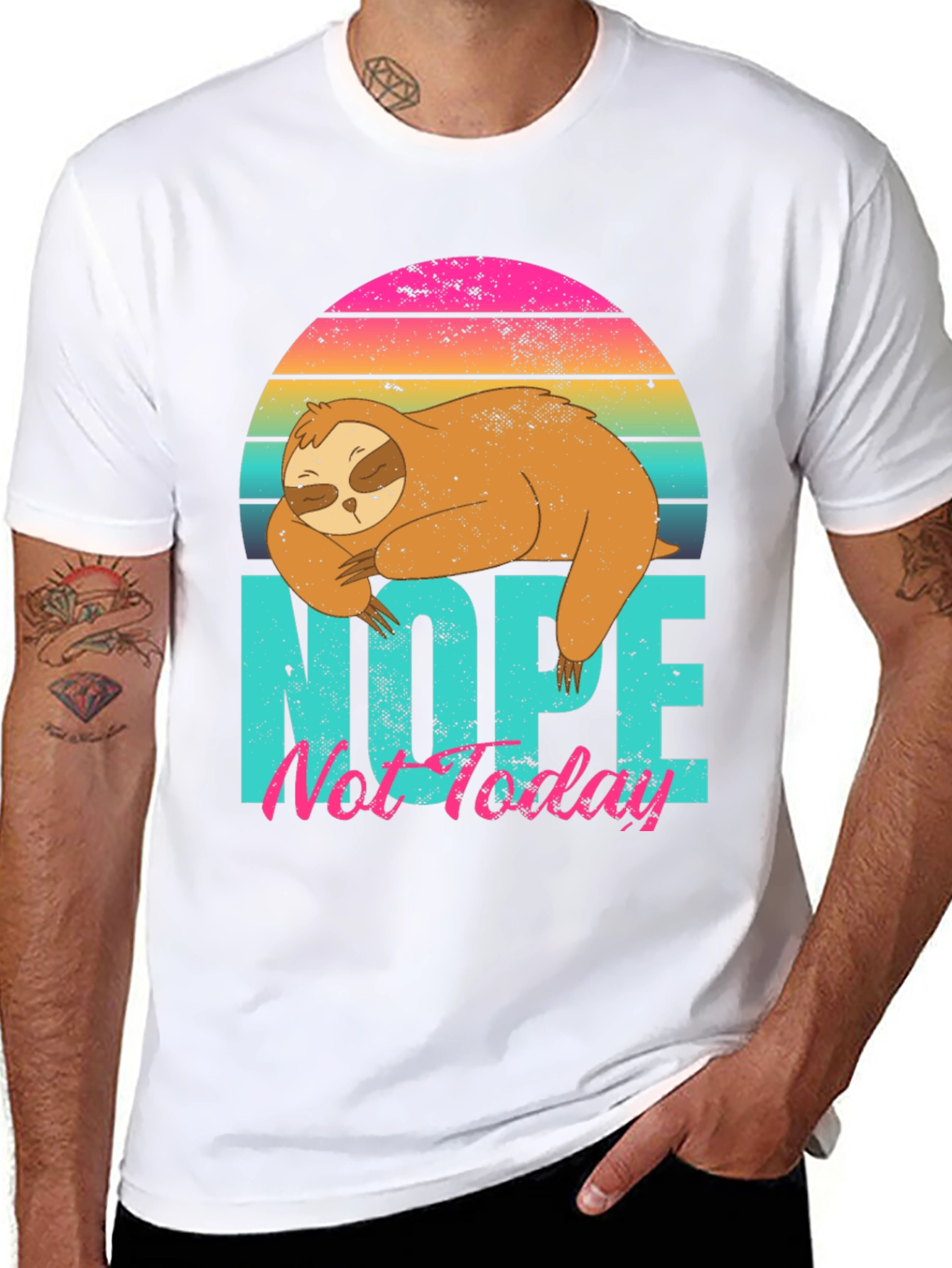 Nope Not Today Sloth Graphic Tee