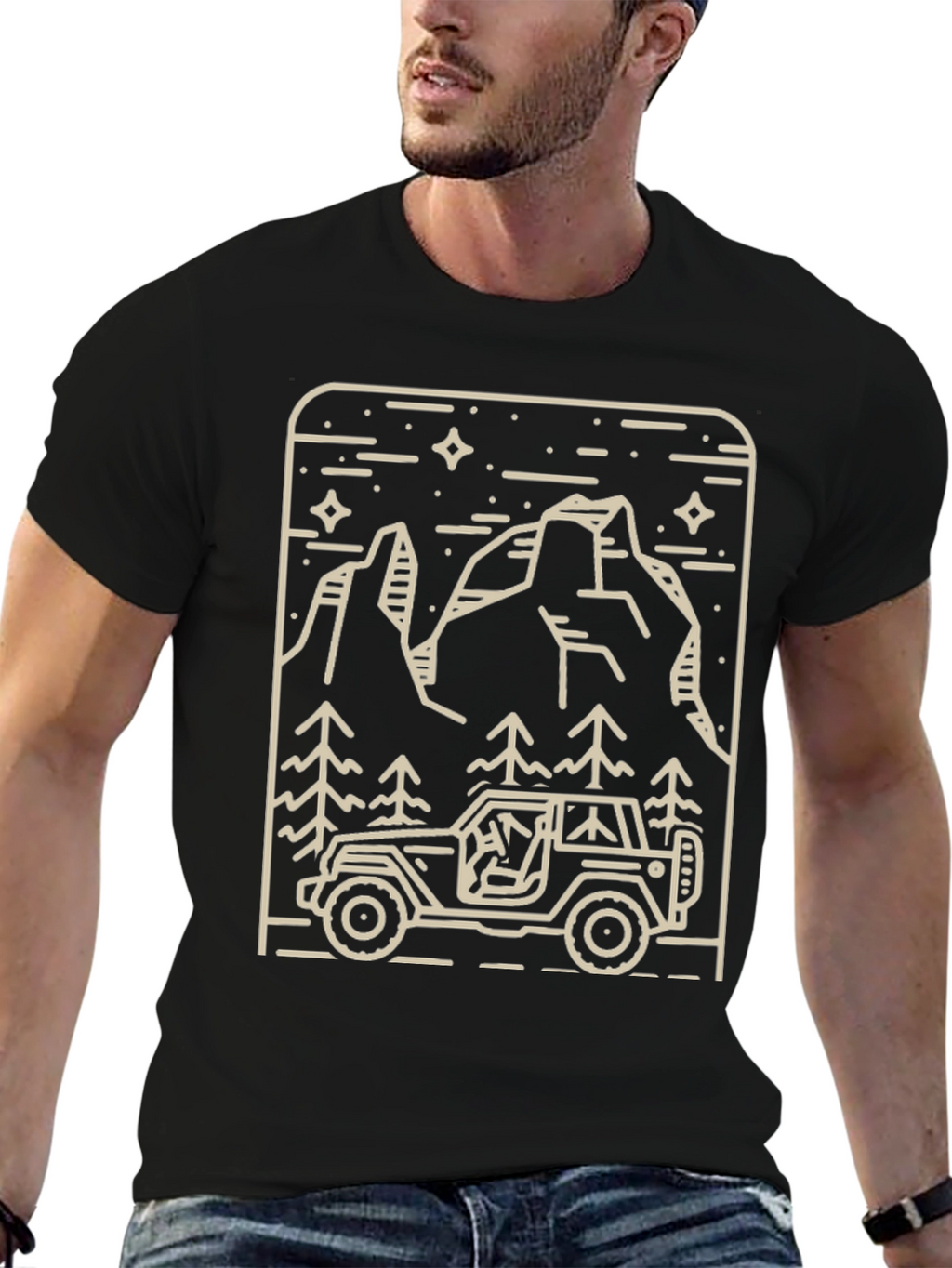 Off-Road Adventure Graphic Tee - Black