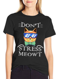 Dont Stress Meowt T-Shirt Funny Cat Tee