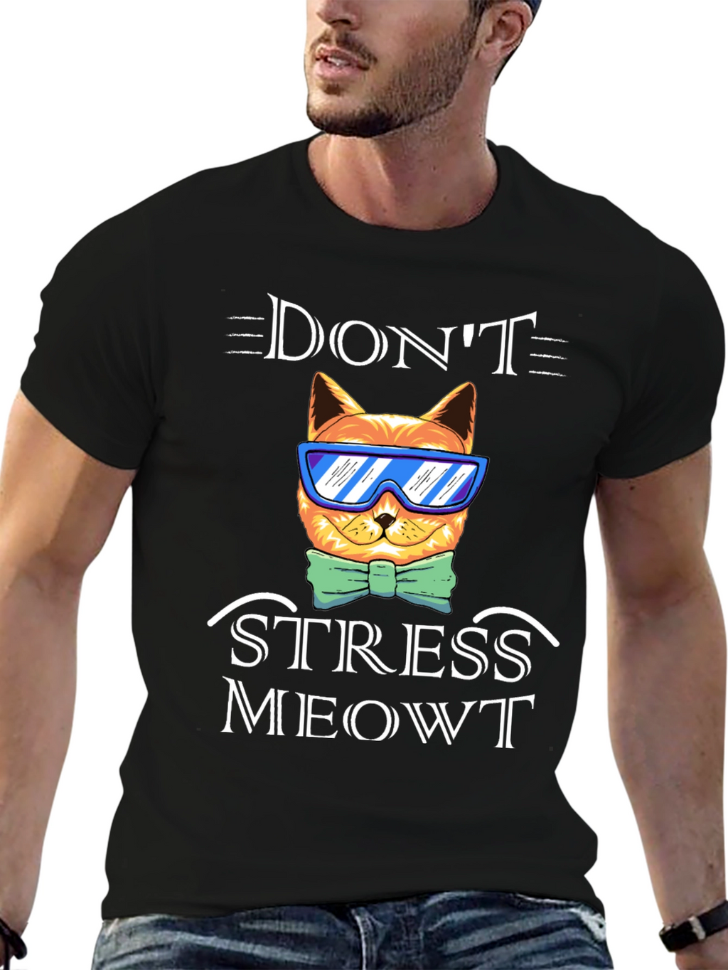 Dont Stress Meowt T-Shirt Funny Cat Tee