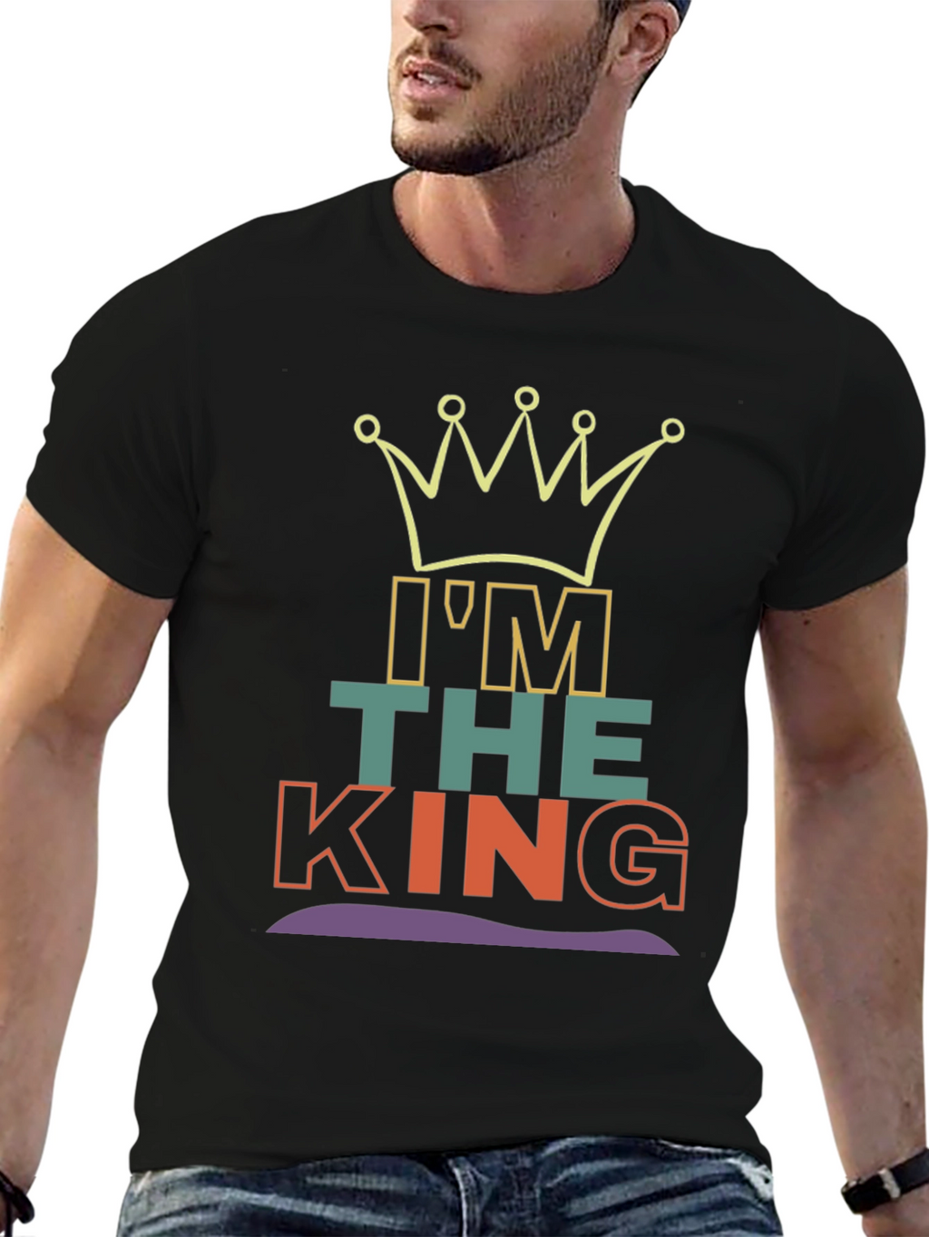 Im The King Graphic Tee - Mens Black T-Shirt