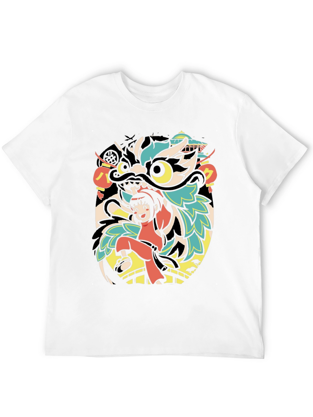 Dragon Dance Graphic Tee - Cool Asian Inspired Design