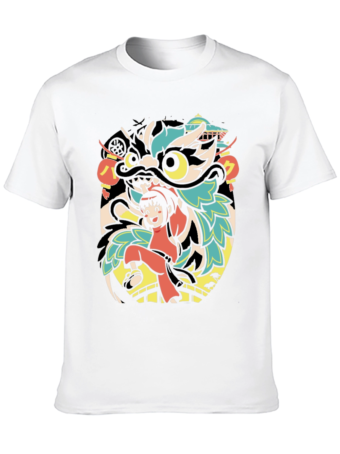 Dragon Dance Graphic Tee - Cool Asian Inspired Design