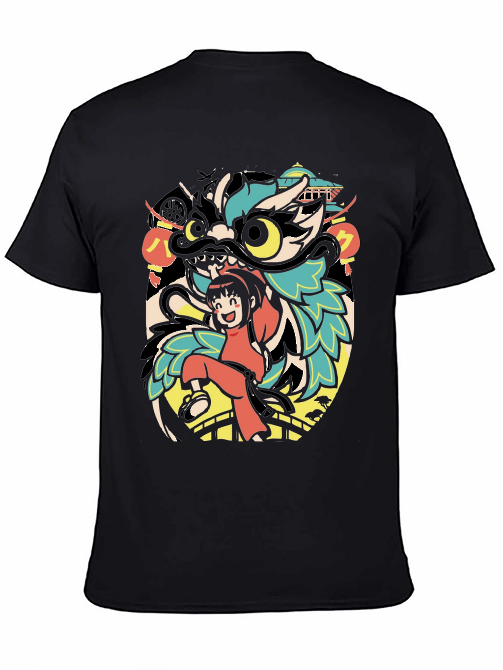 Dragon Dance Graphic Tee - Cool Asian Inspired Design