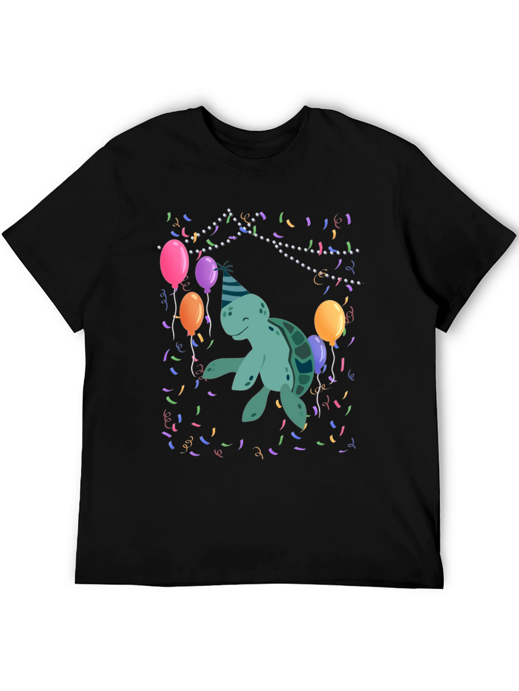 Party Turtle Graphic T-Shirt