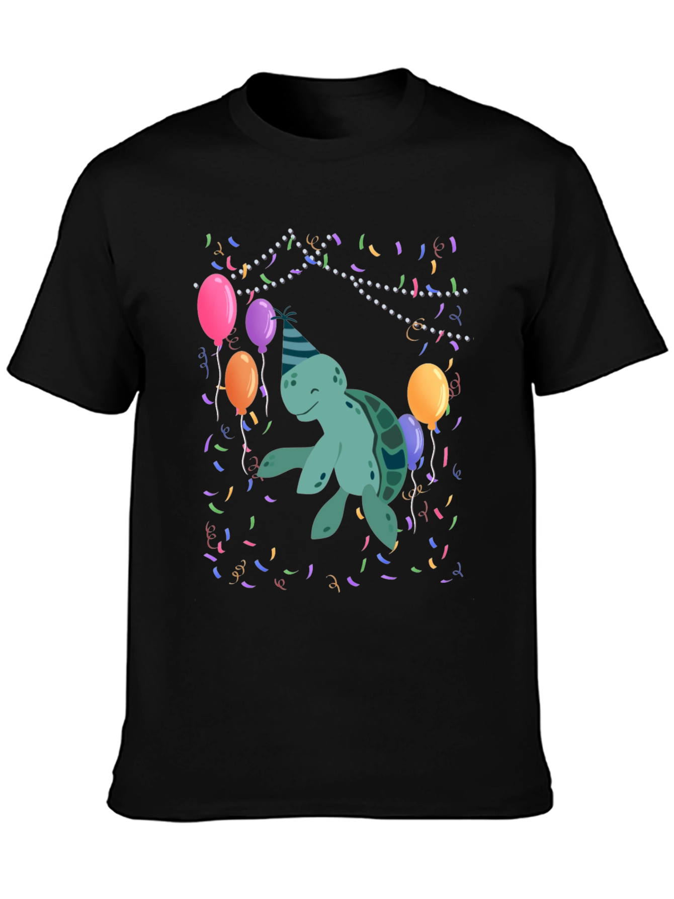 Party Turtle Graphic T-Shirt