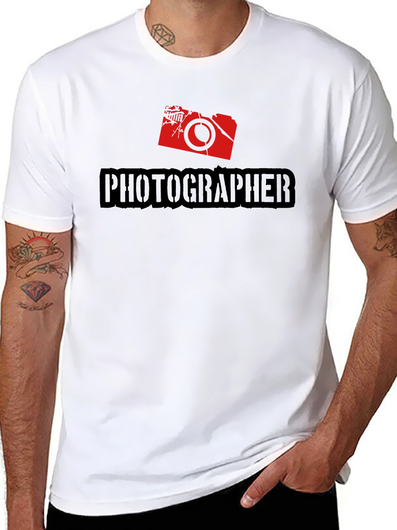 Photographer Black T-Shirt Camera Graphic Tee