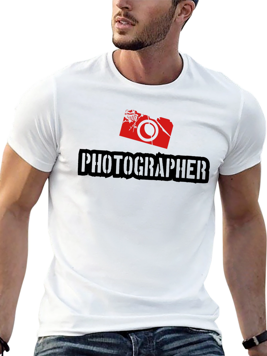 Photographer Black T-Shirt Camera Graphic Tee