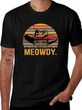 Meowdy Cat Cowboy Graphic T-Shirt