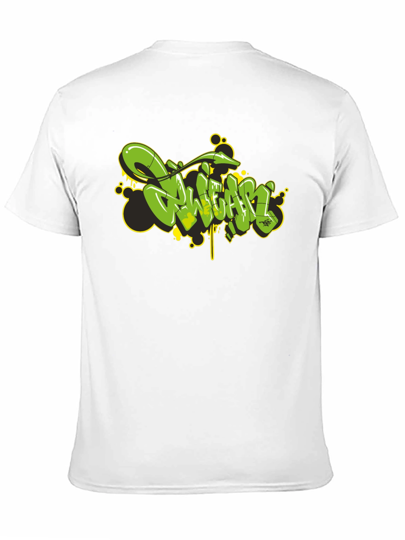 Graffiti Style Black Graphic T-Shirt