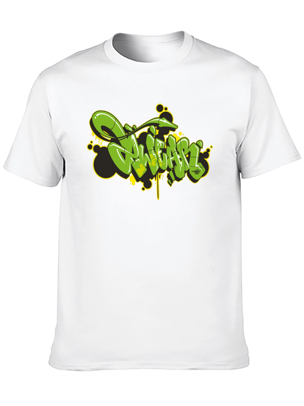 Graffiti Style Black Graphic T-Shirt