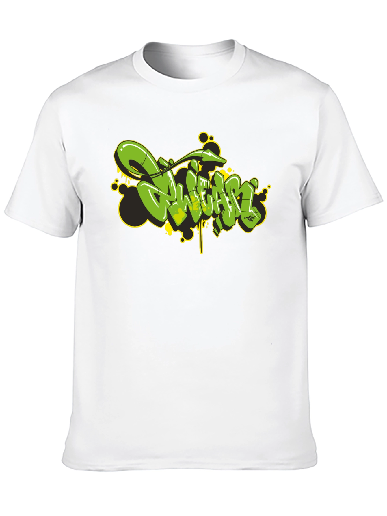 Graffiti Style Black Graphic T-Shirt