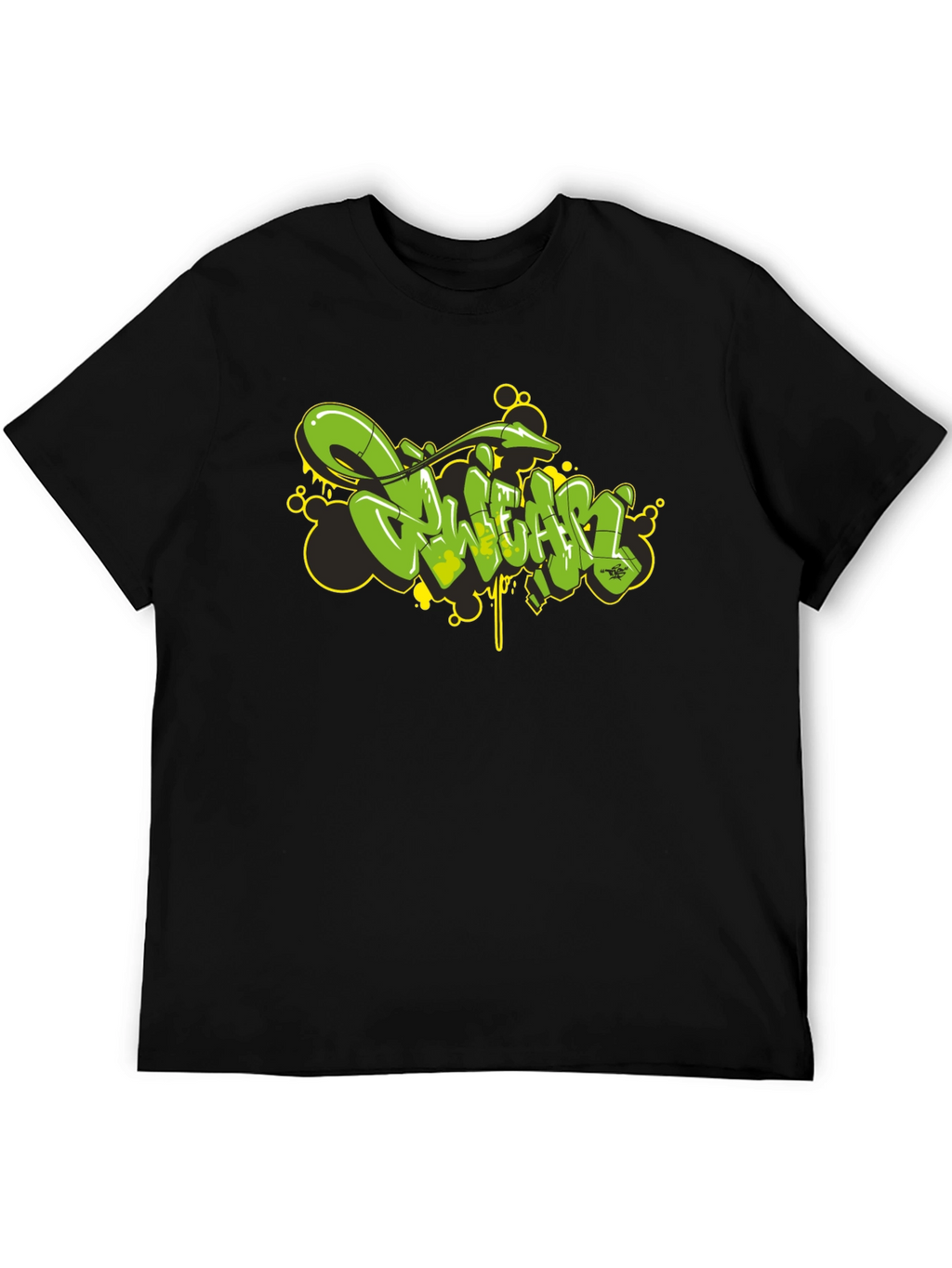 Graffiti Style Black Graphic T-Shirt