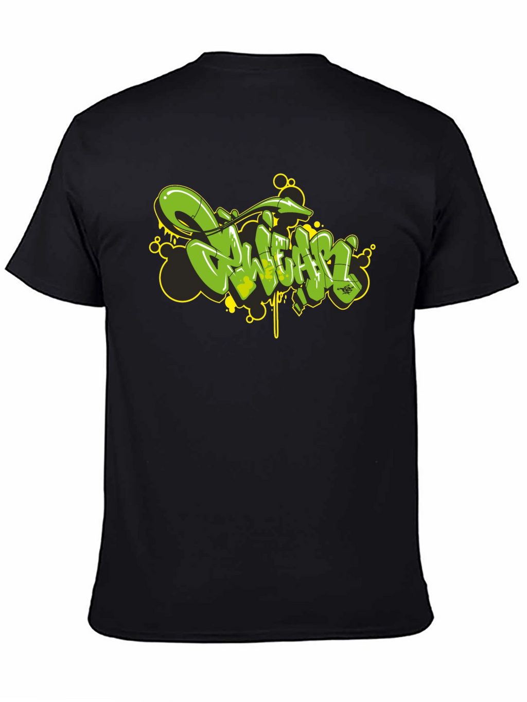 Graffiti Style Black Graphic T-Shirt
