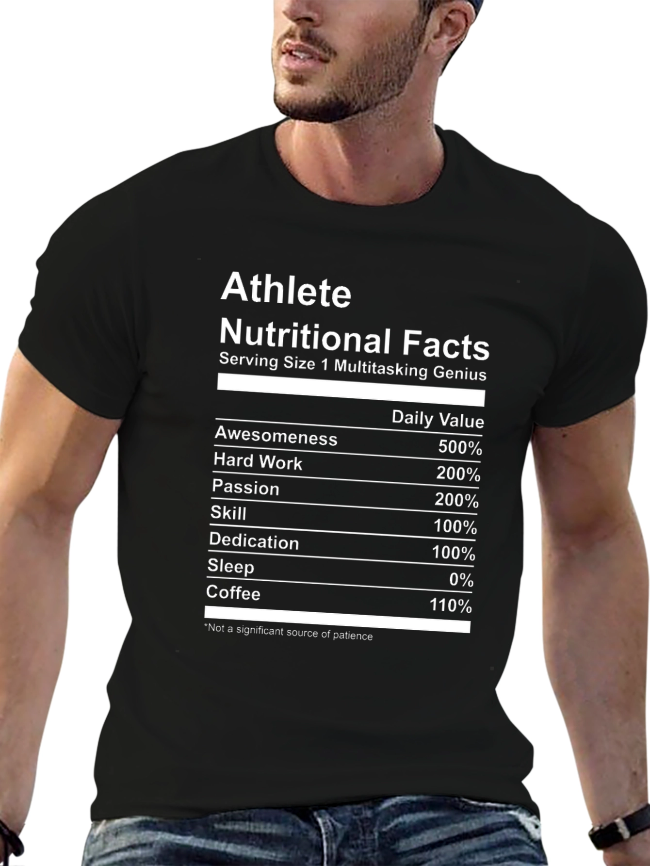 Athlete Nutritional Facts T-Shirt - Multitasking Genius