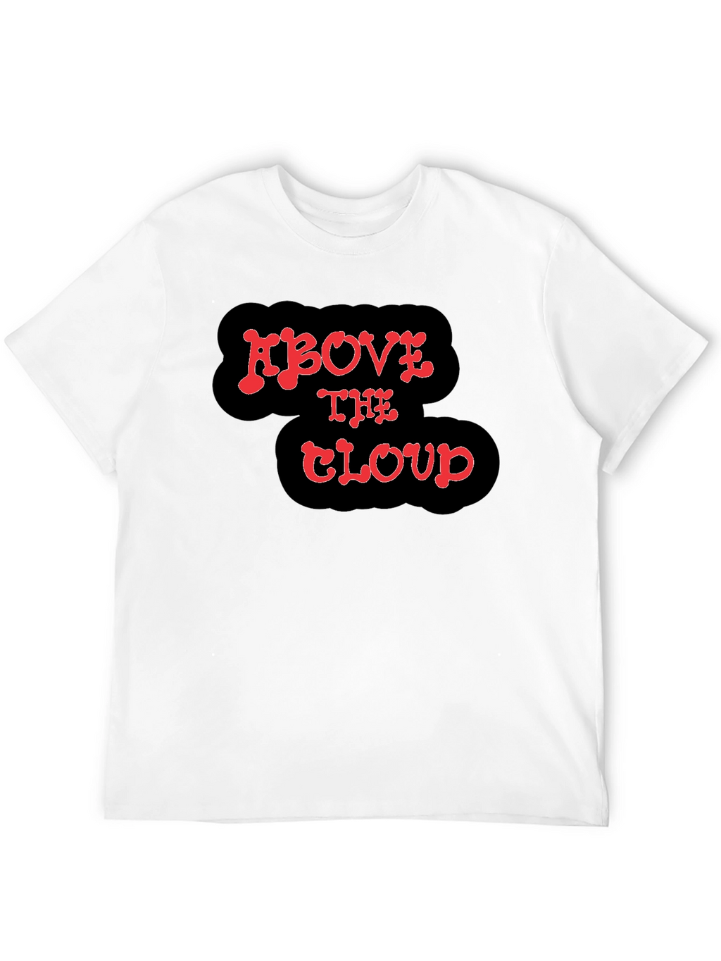 Above The Cloud Graphic Print Black T-Shirt