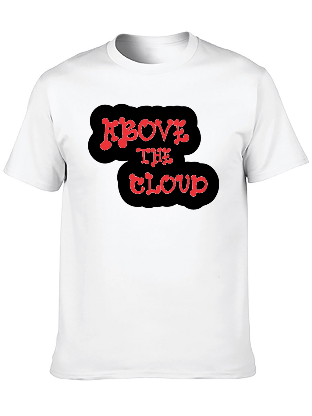 Above The Cloud Graphic Print Black T-Shirt