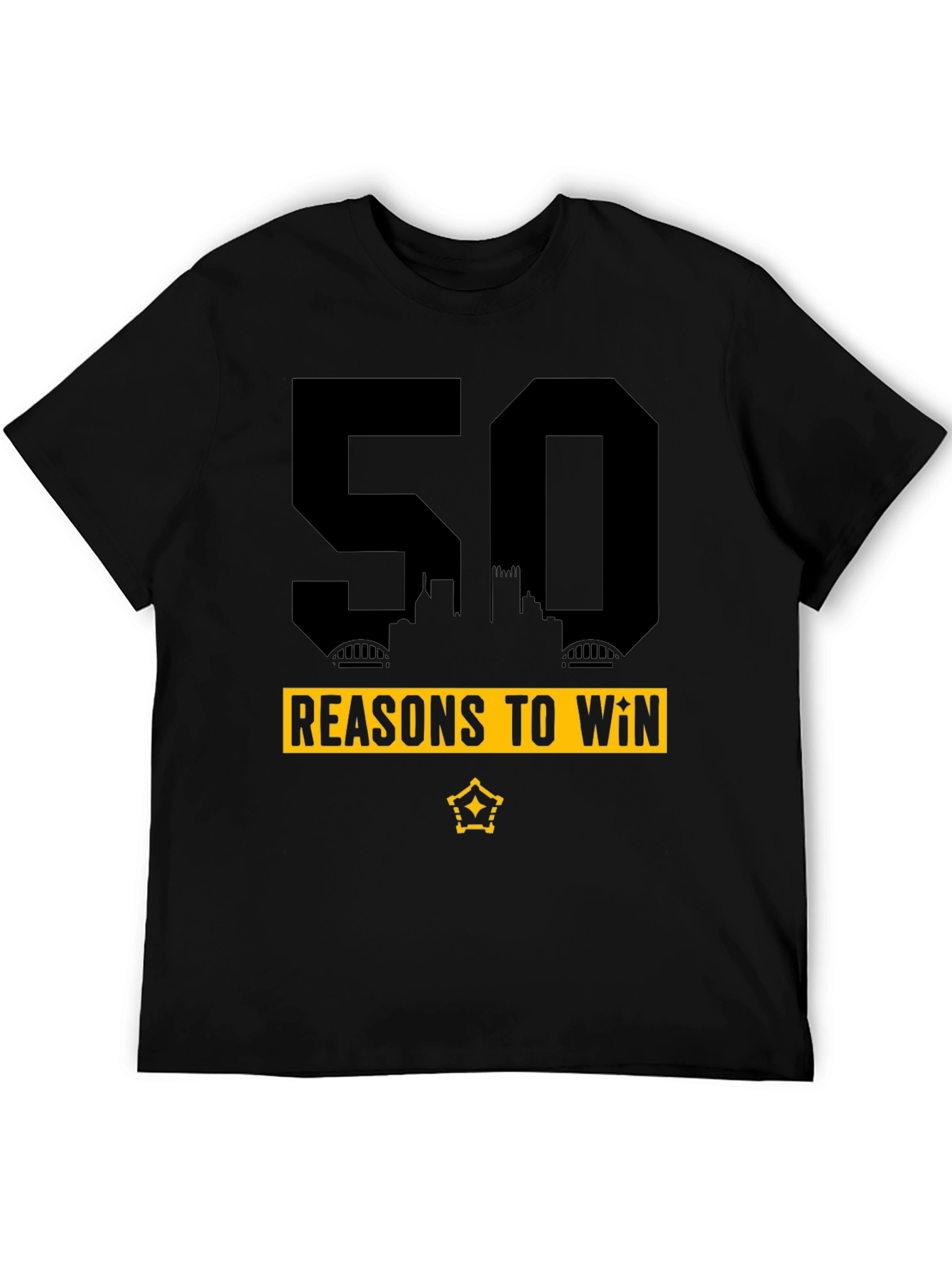 50 Reasons To Win Graphic Tee - Black