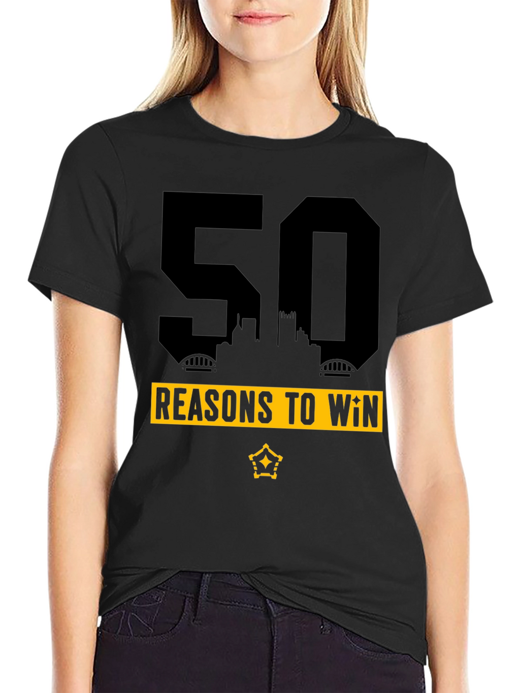 50 Reasons To Win Graphic Tee - Black