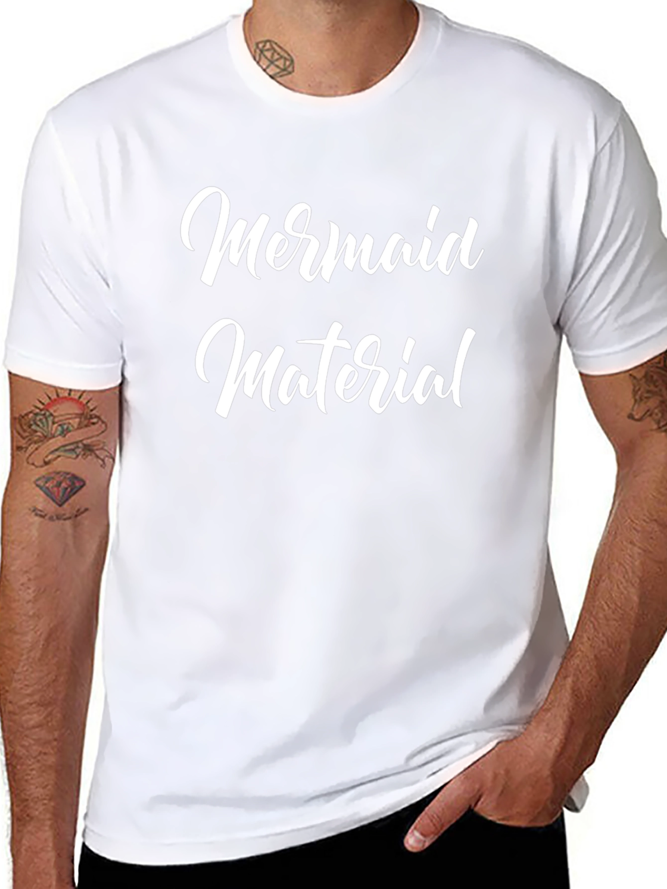 Mermaid Material Black T-Shirt